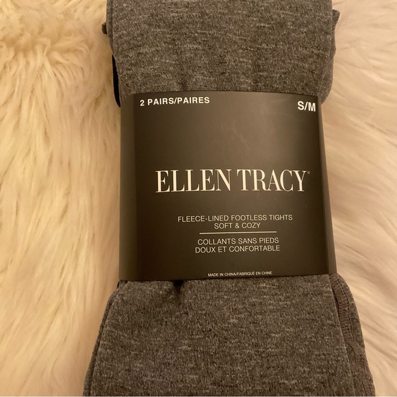 Ellen Tracy Footless Tights NWT S/M- x2 Pairs - Picture 4 of 7